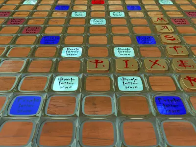 Scrabble fantasy  textures not included  Free 3D model