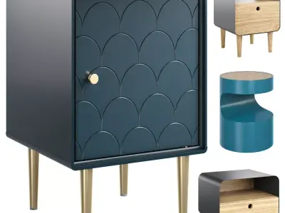 La Redoute Interieurs Bedside Tables Set 2 3D model