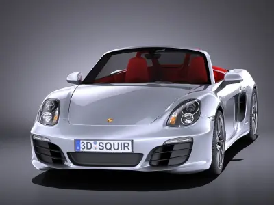 Porsche Boxster S 2016 VRAY 3D model