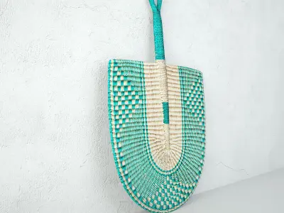 African Handwoven Fan 8 3D model