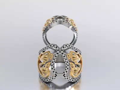 women ring 3D print model