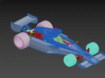 3D model of a Formula 1 race car 3D model