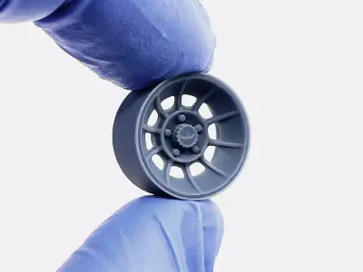 15x8 American Racing Vector Wheel and Brake 3D print model