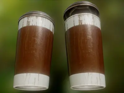 Coffee To Go Cup Pack - Gameready - PBR Textures Low-poly 3D model