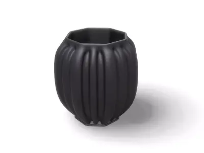 Black Modern Decor Vase 1 3D model