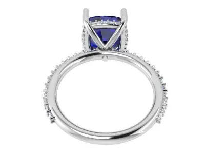 Cushion Cut Ring 4212 3D print model