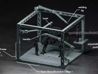 Mech Garage Hangar Free 3D print model