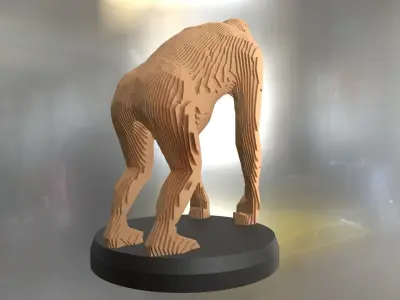 Parametric Orangutan Low-poly 3D model