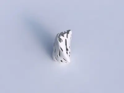 Vase twist tipped triangle with smooth cuts 3D print model