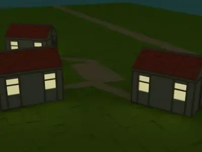 A Small House Low-poly 3D model
