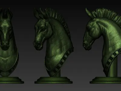Horse Bust 3D print model
