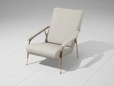 MolteniC D-153-1 Chair Low-poly 3D model