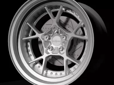 KPS - 3 Piece Wheels - Game Ready Low-poly 3D model