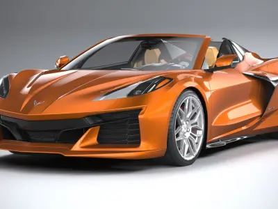 Chevrolet Corvette C8 Z06 Convertible CG 2023 lowpoly 3D model