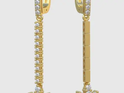 Earring 3D model 3D printable model 0228 3D print model