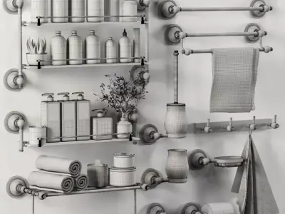 Bathroom Accessories 3D model