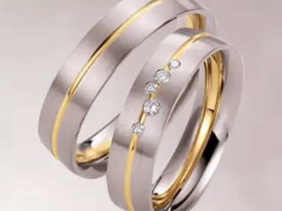 Wedding rings 063 3D print model