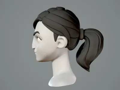 Cute cartoon girl Anabel 3D model