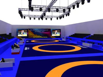 Special Wrestle Sports Hall 03 3D model