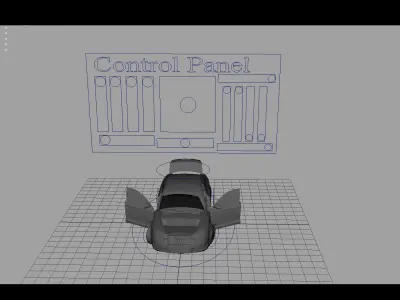 Audi A6 Rigged Low-poly 3D model