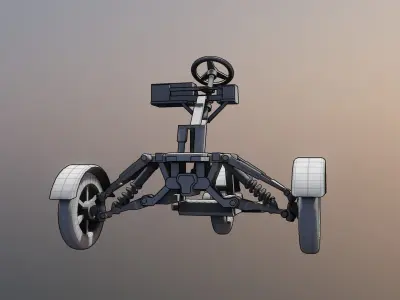 Electric Suspension Vehicle Model Design 3D model