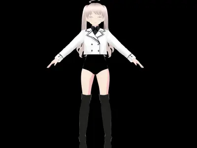 Epic female anime character 3D model