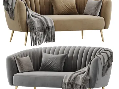 Sofa By Silver Orchid Albany 3D model