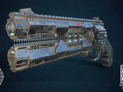 Game Ready Sci Fi Heavy Weapon Low-poly 3D model