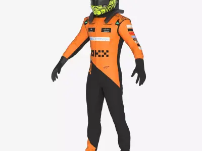 F1 McLaren Suit 2024 3D model