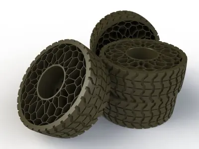 Airless tyre V2 3D print model