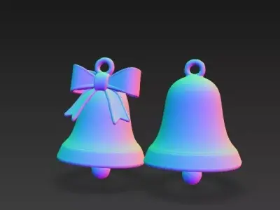 3D Printed Christmas Bells  Simple Holiday Decoration 3D print model