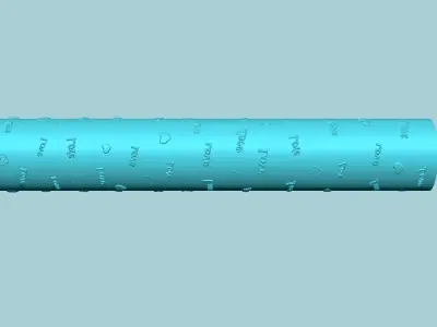 Texture Roll 49 Love Word - Fondant Decoration Maker 3D print model