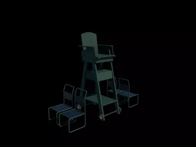 Tennis Umpire Chair 3D model