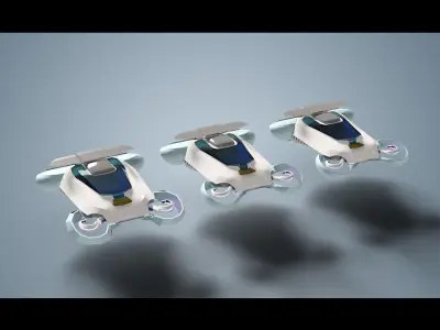 Simplistic Flying Vehicle 21 Low-poly 3D model