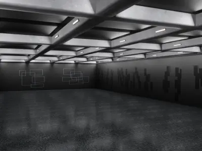 3D Hall WAREHOUSE interior 3D car studio 3D model