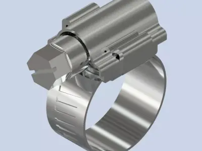 Metal clamp 10x16mm 3D model