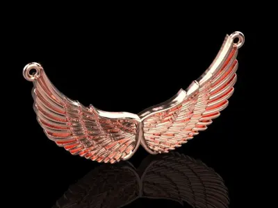 Angel wing pendant  model 300 3D print model