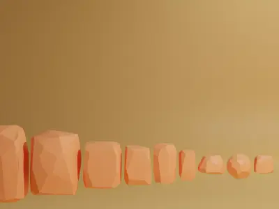 Stylized Rocks Low-poly Free low-poly 3D model