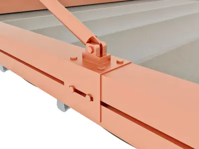 Motorized Pergola 1 Copper 3D model
