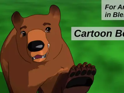 For Anime - Cartoon Bear 3D model