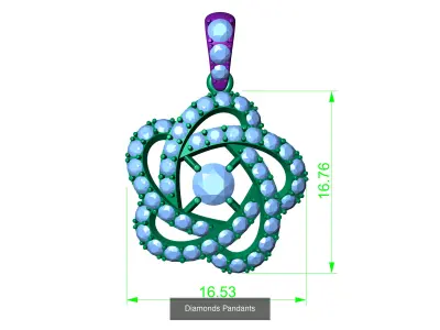 Jewelry Diamonds Pandants 12 file 3D Model Pack