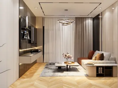 Luxury and modern apartment 3D model