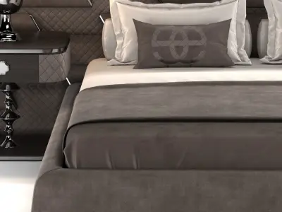Botega silver bed by elve luxury 3D model