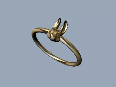Rabbit Ring - Anillo Conejo  3D print model