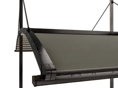 Motorized Pergola 6a worn steel 3D model