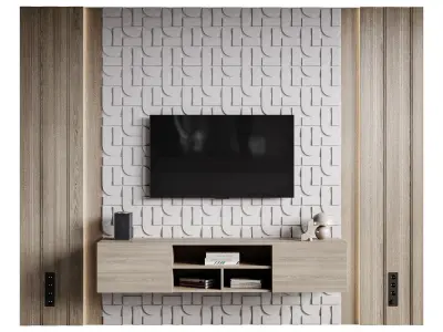Modern TV Wall 035 3D model