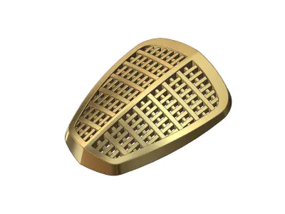 Car grill vintage relief and decor element 3D print model