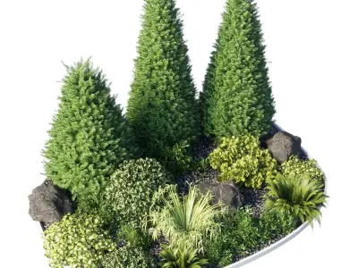 Alpine Hill 08 corona Low-poly 3D model