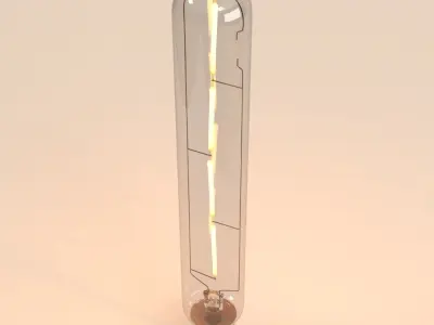 Decorative Edison Tube Bulb 185mm LED E24 3D model