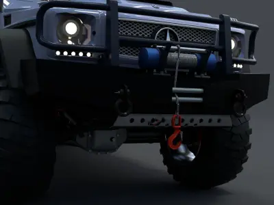 Mercedes Benz g63 amg 6x6 2017 low poly Low-poly 3D model
